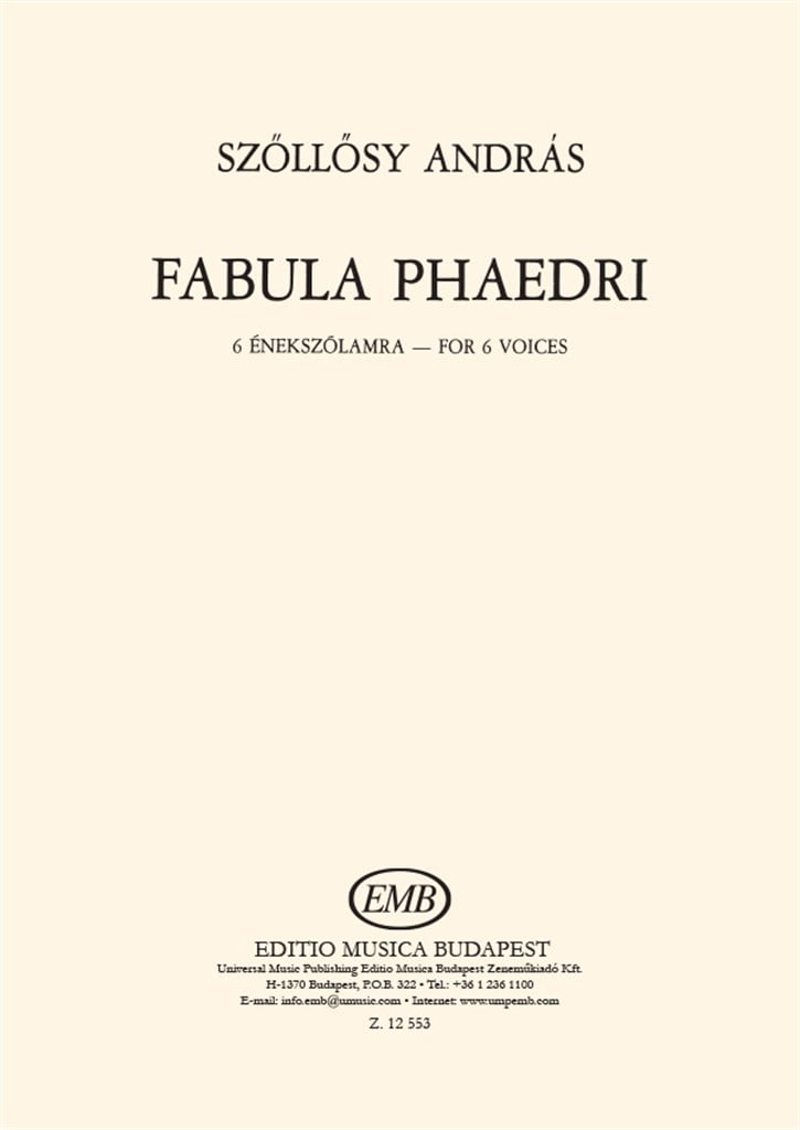 Fabula Phaedri für sechs Stimmen